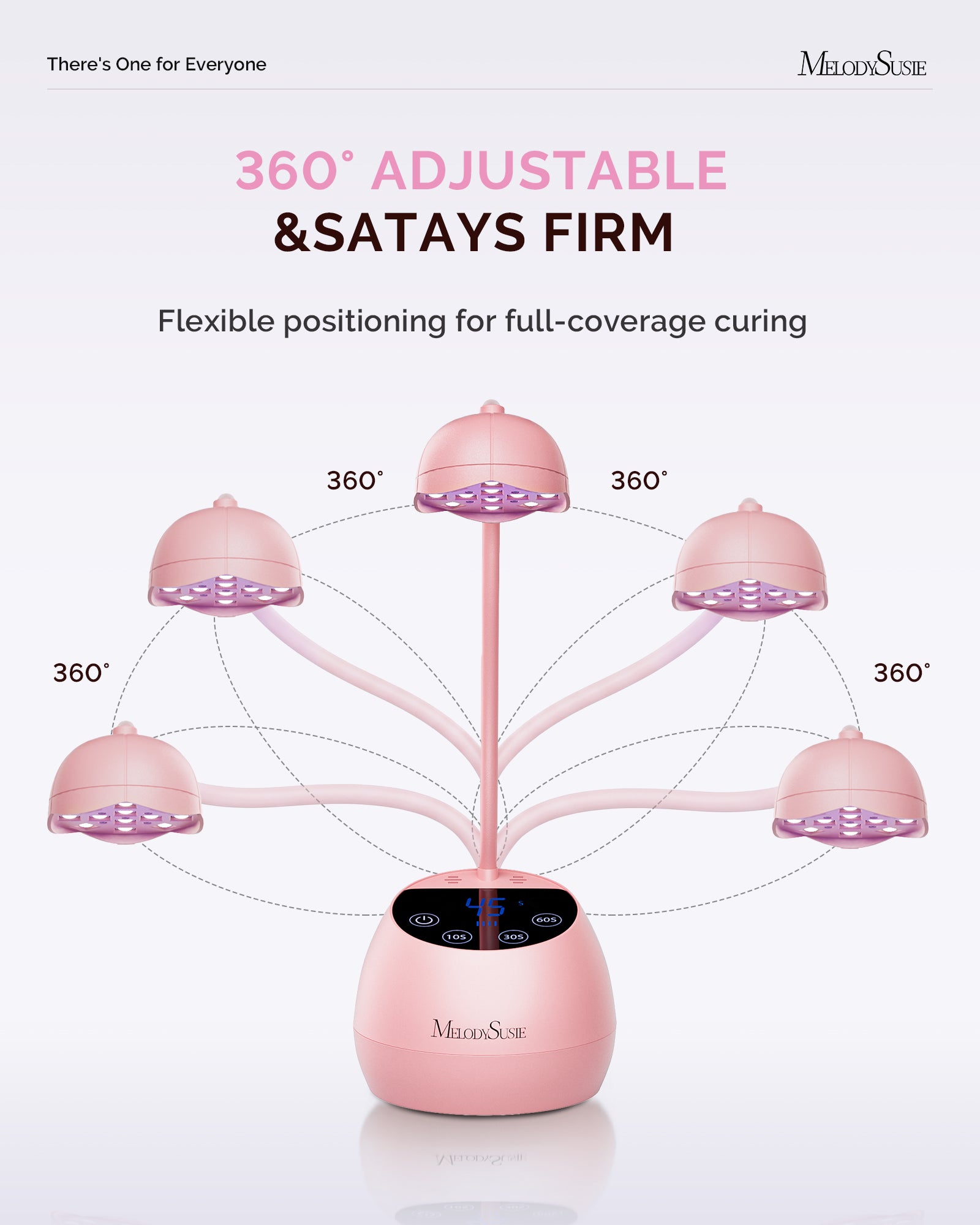 P-ArtM2 Gooseneck Cordless UV Nail Lamp - Pink