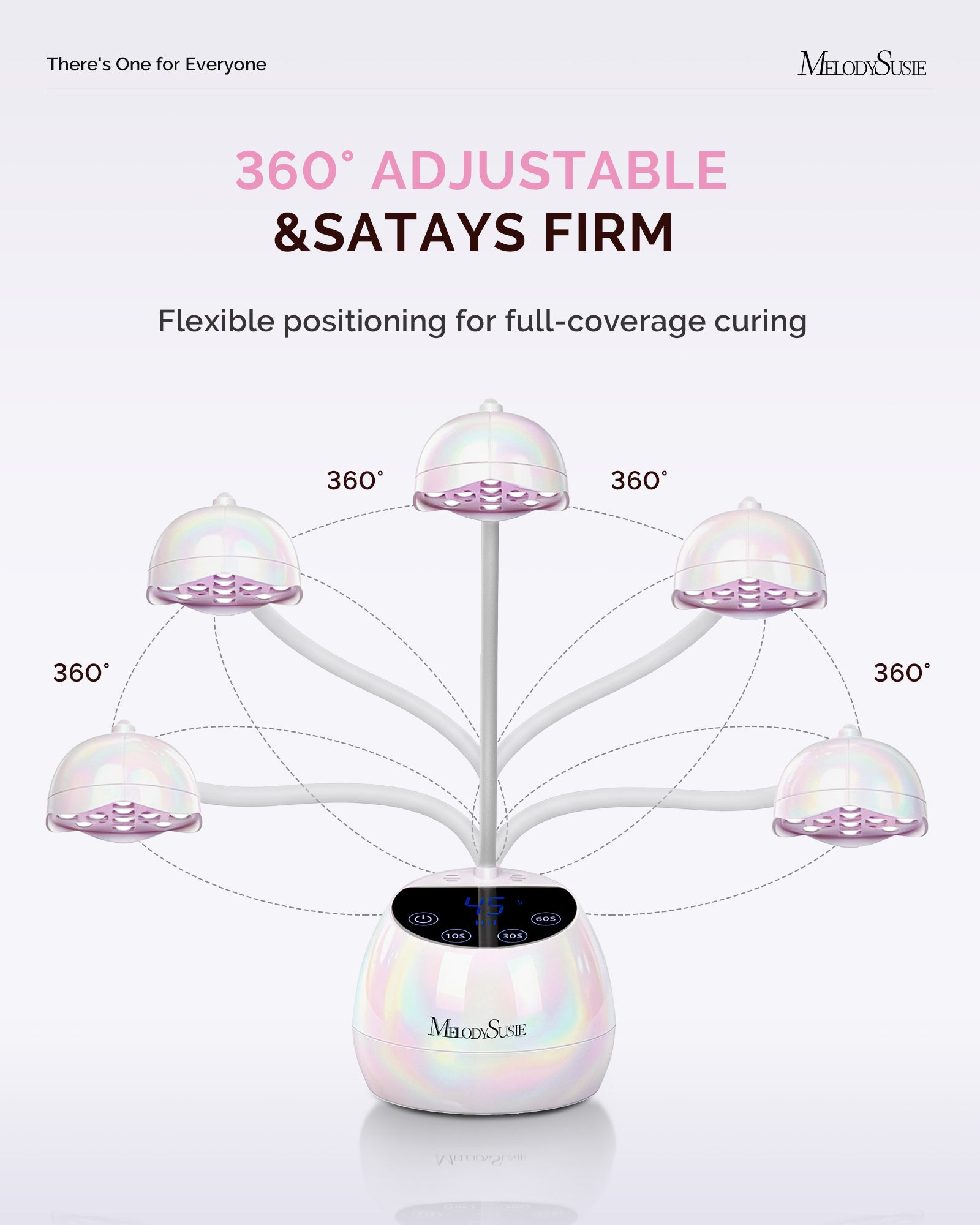 (US ONLY) P-ArtM2 Gooseneck Cordless UV Nail Lamp - Pearl White