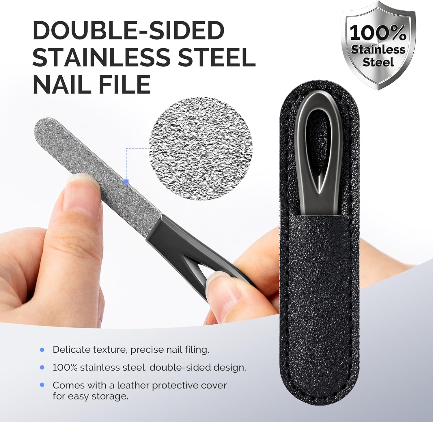 Angled Head Large Nail Clipper with Nail File