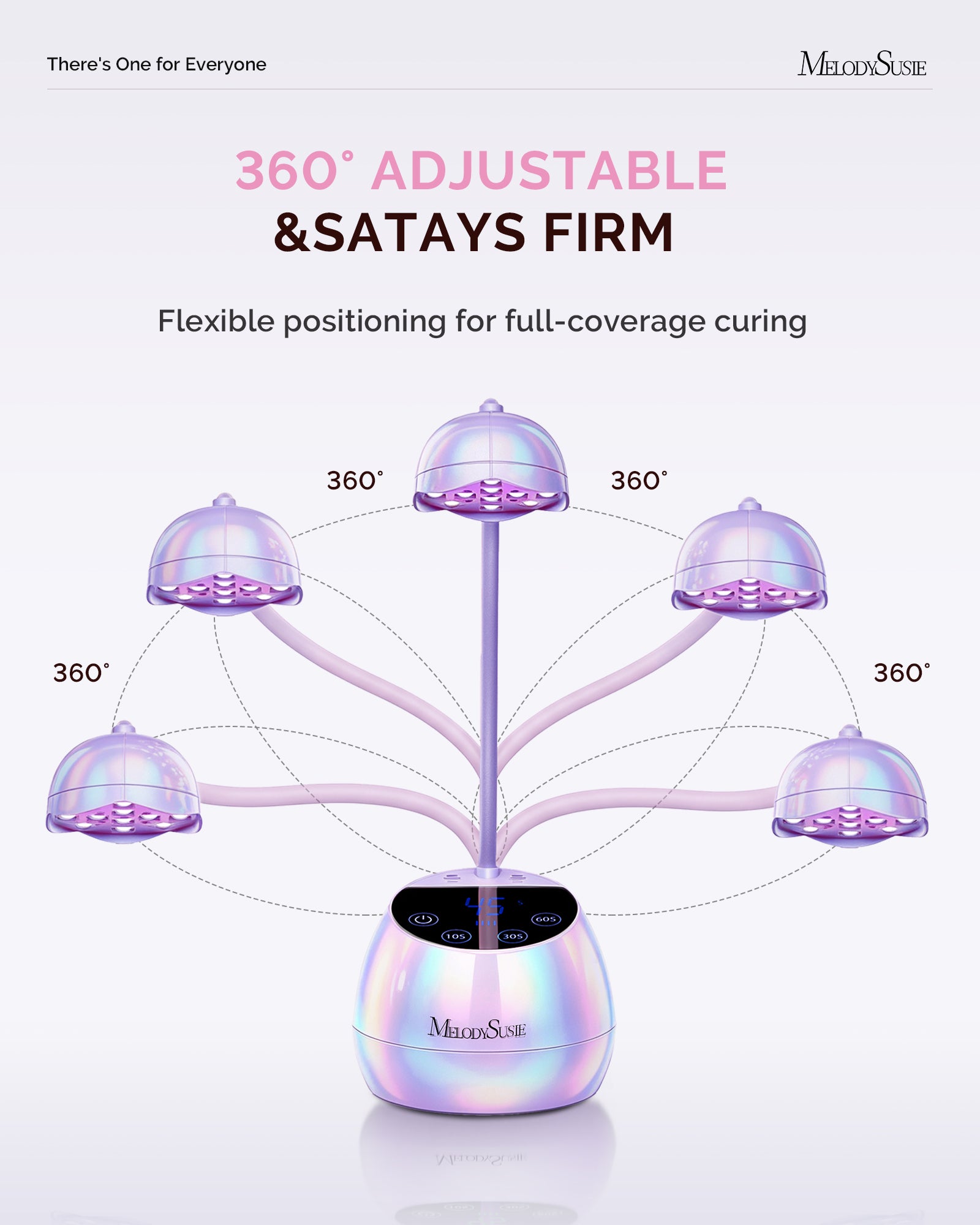 (US ONLY) P-ArtM2 Gooseneck Cordless UV Nail Lamp - Pearl Purple