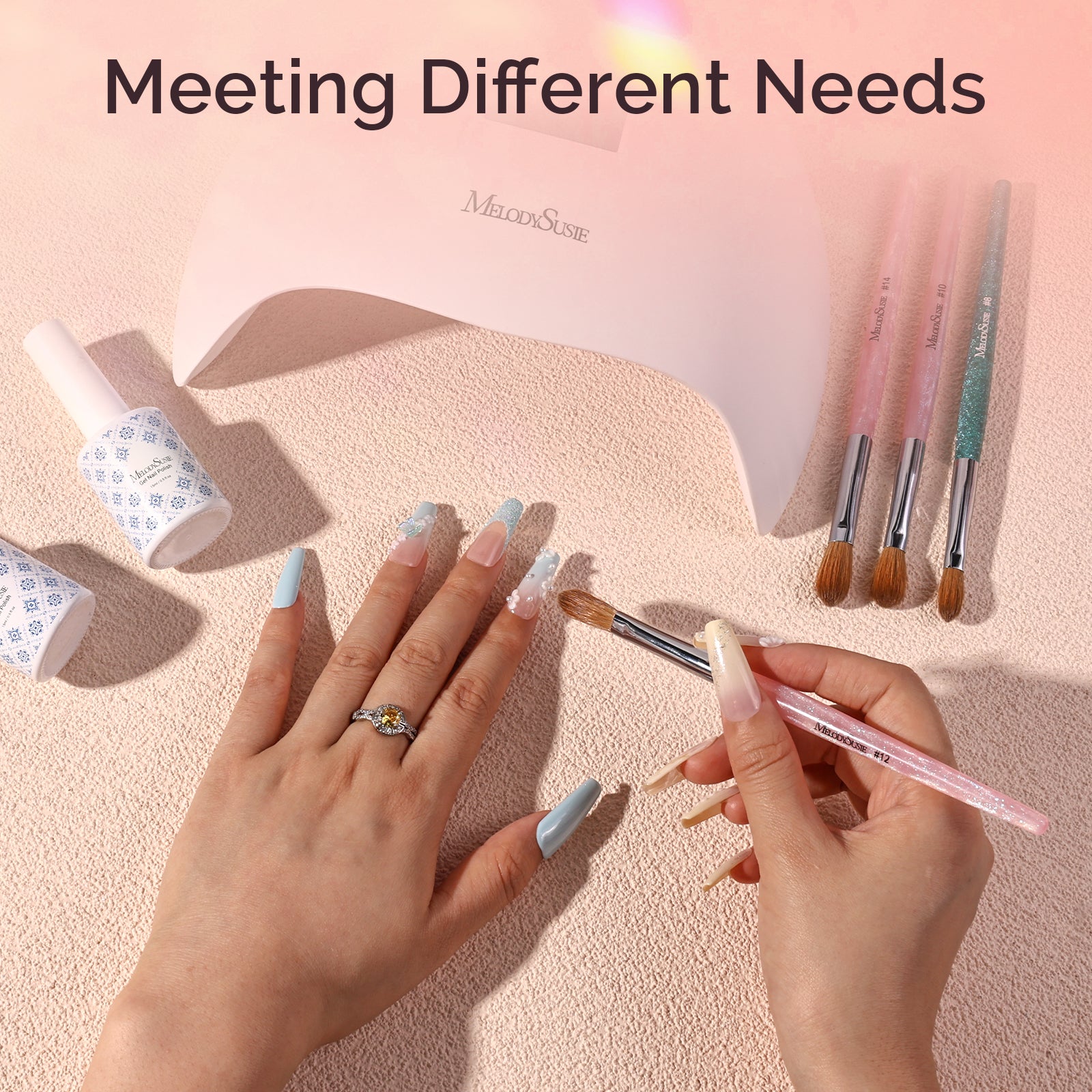 Kolinsky Acrylic Nail Brush - Pink #10