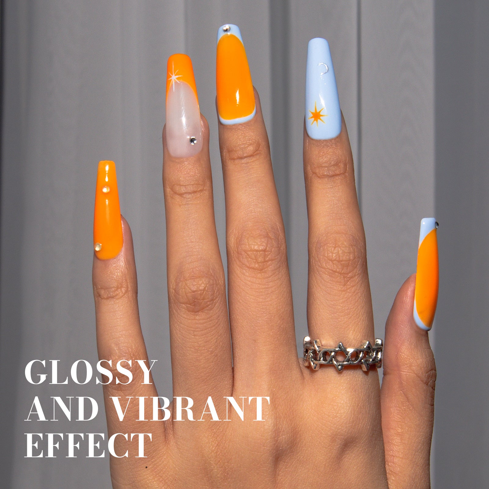 524 Shocking Orange  - Faster UV Curing Gel Nail Polish 0.5 fl oz/15ml