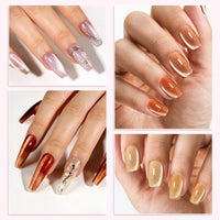 6 Colors Jeweliver Cat Eye Gel Nail Polish Set 0.5 fl oz/15ml - Yellow