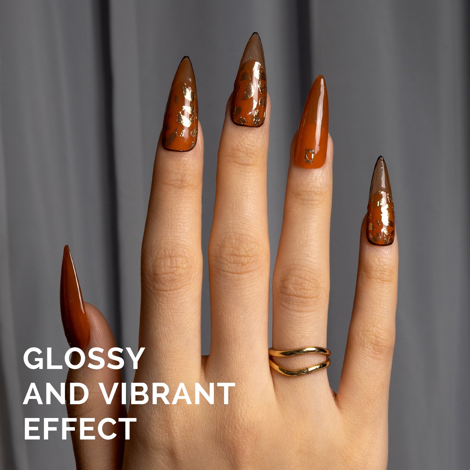 1654 Candied Brown - TPO-Free Faster UV Curing Gel Nail Polish(15ml)