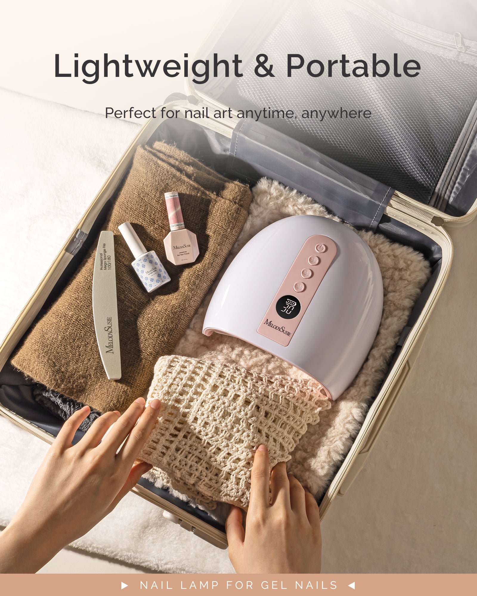P-PLUS30G Rechargeable Cordless UV/LED Nail Lamp with UV Glove