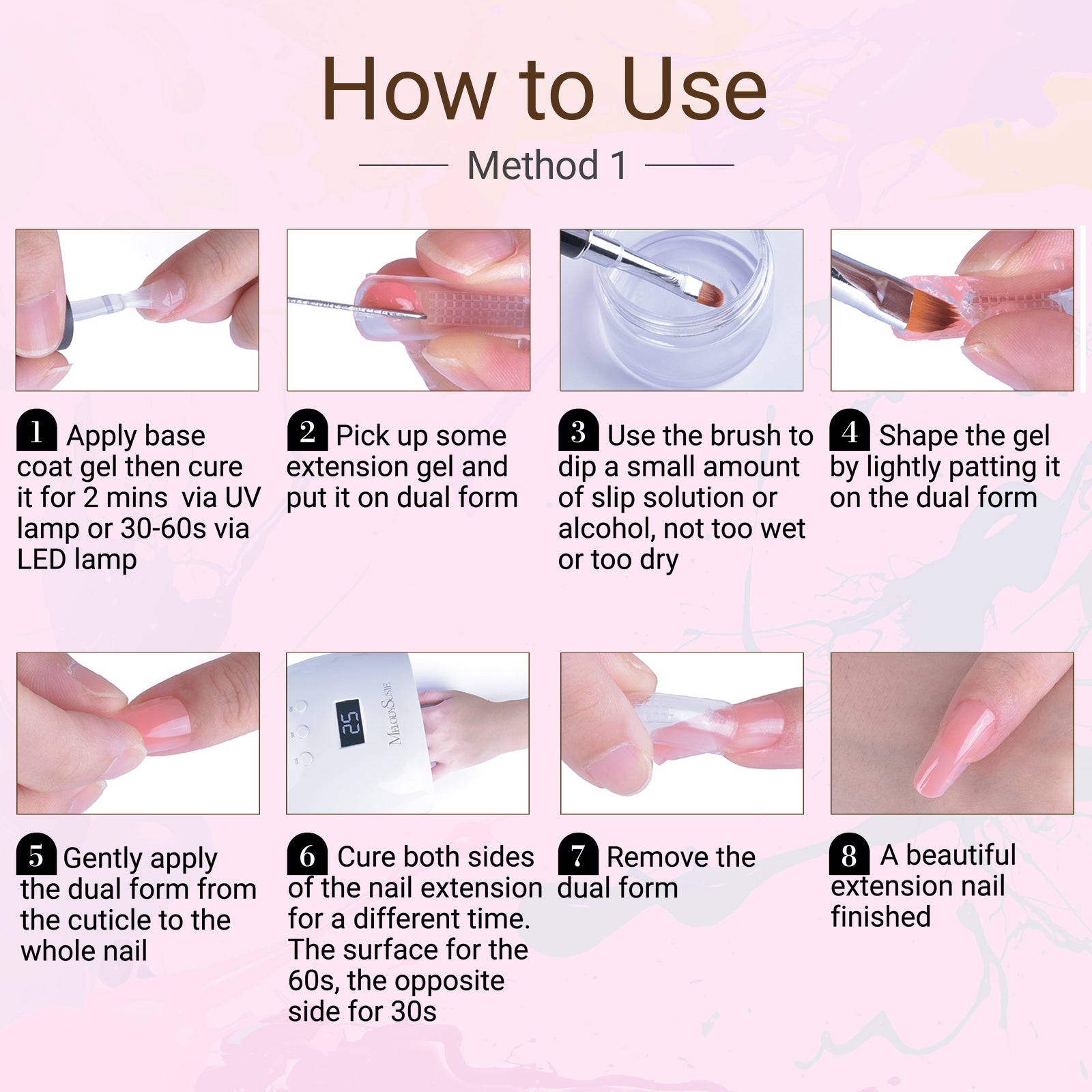 6 Colors Poly Nail Extension Gel Kit