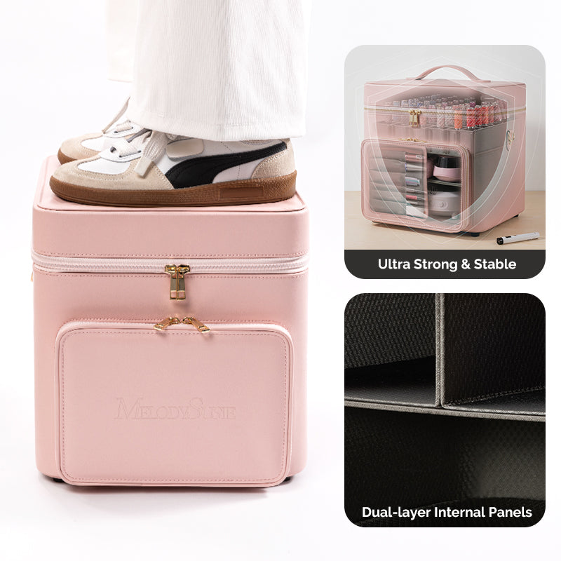ManiCaddy Partitioned Storage Case for Manicure Tools