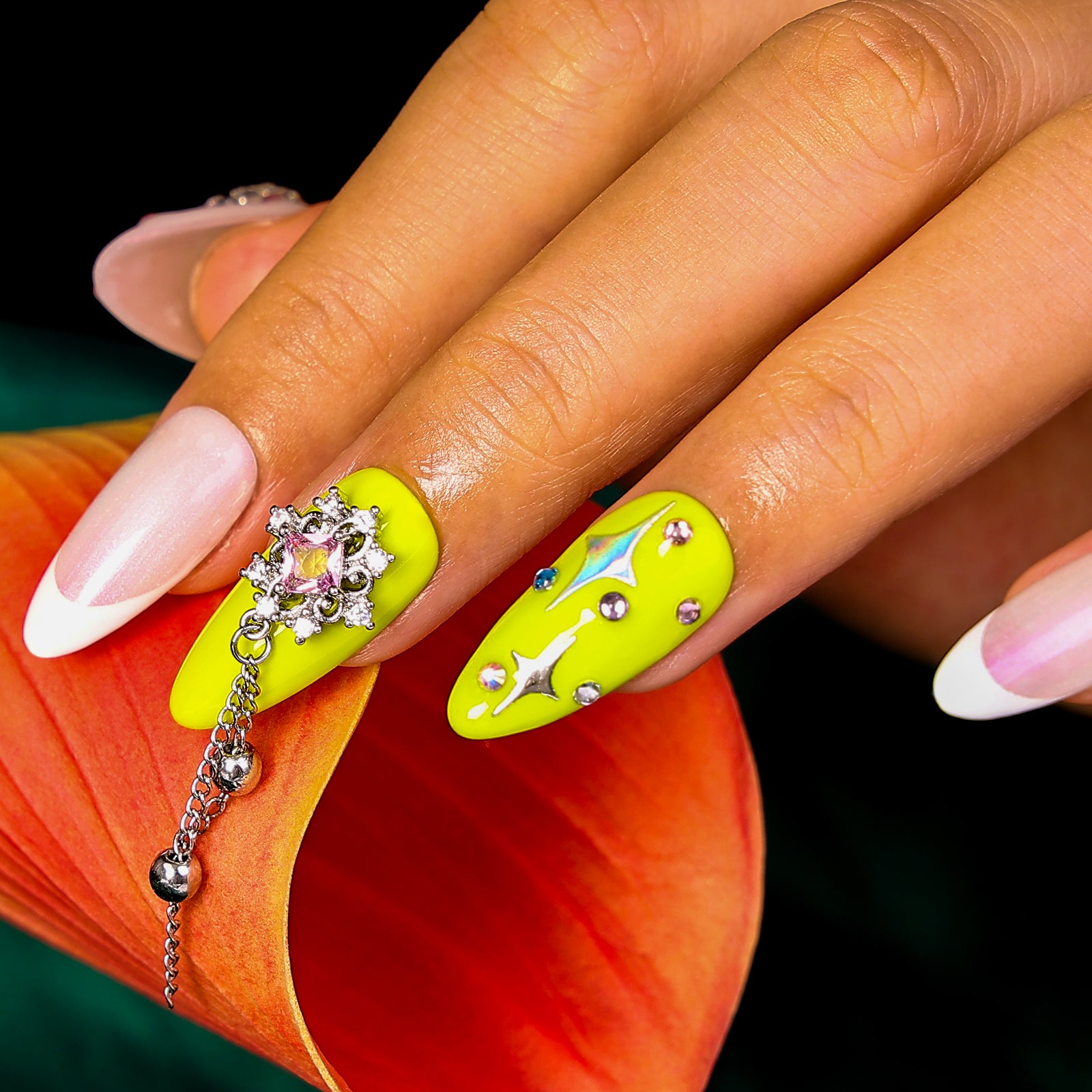 Matcha Jelly Stiletto Regular Press On Nails
