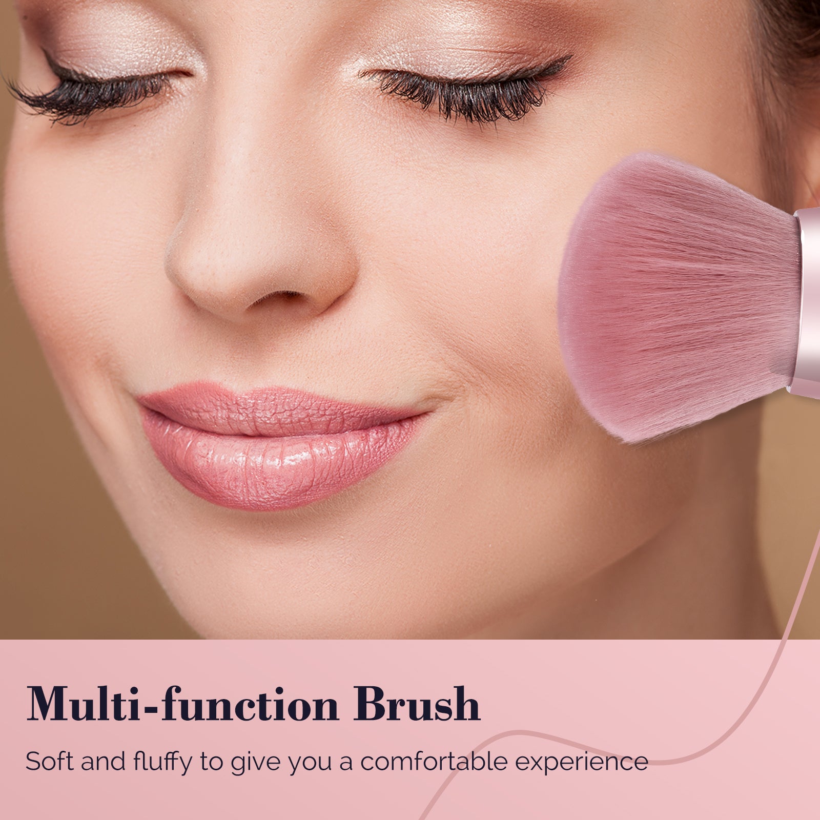 Pink Nail Art Dust Remover Brush - Small Size
