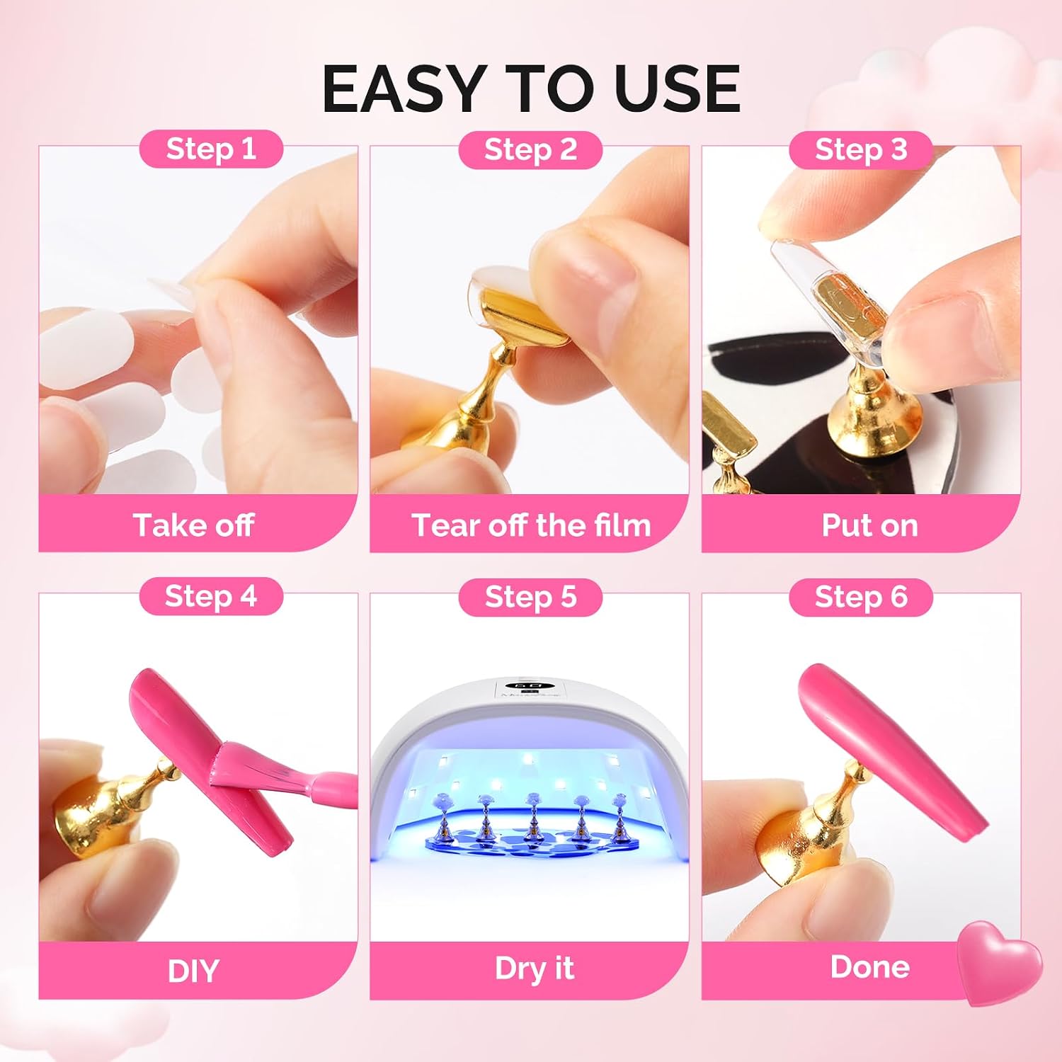2-Set Spotted Magnetic Nail Stand for Press Ons