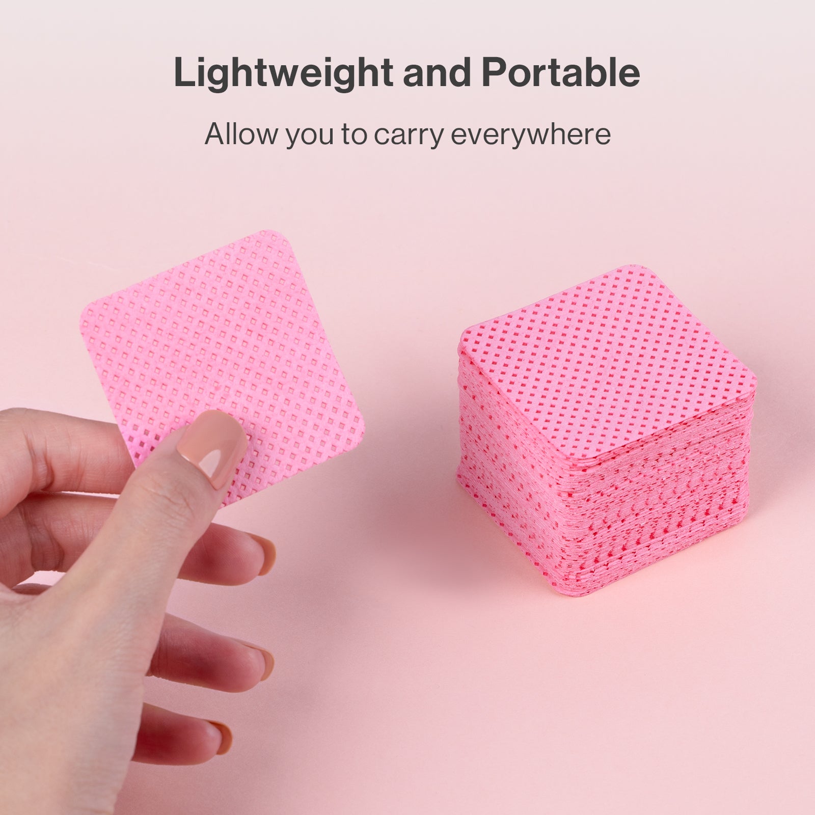 900 Pcs Lint Free Nail Wipes - Pink