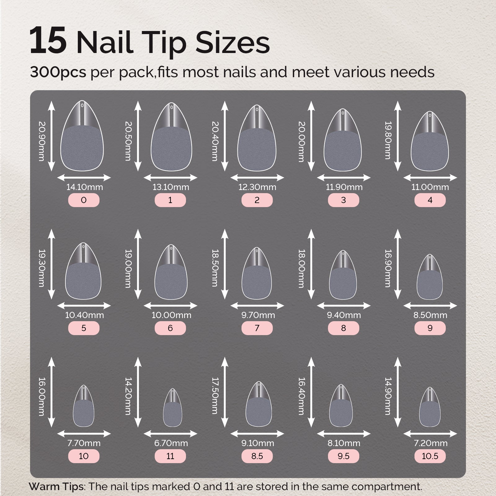 Half Matte Pre-Shaped Acrylic Nail Extension Tips