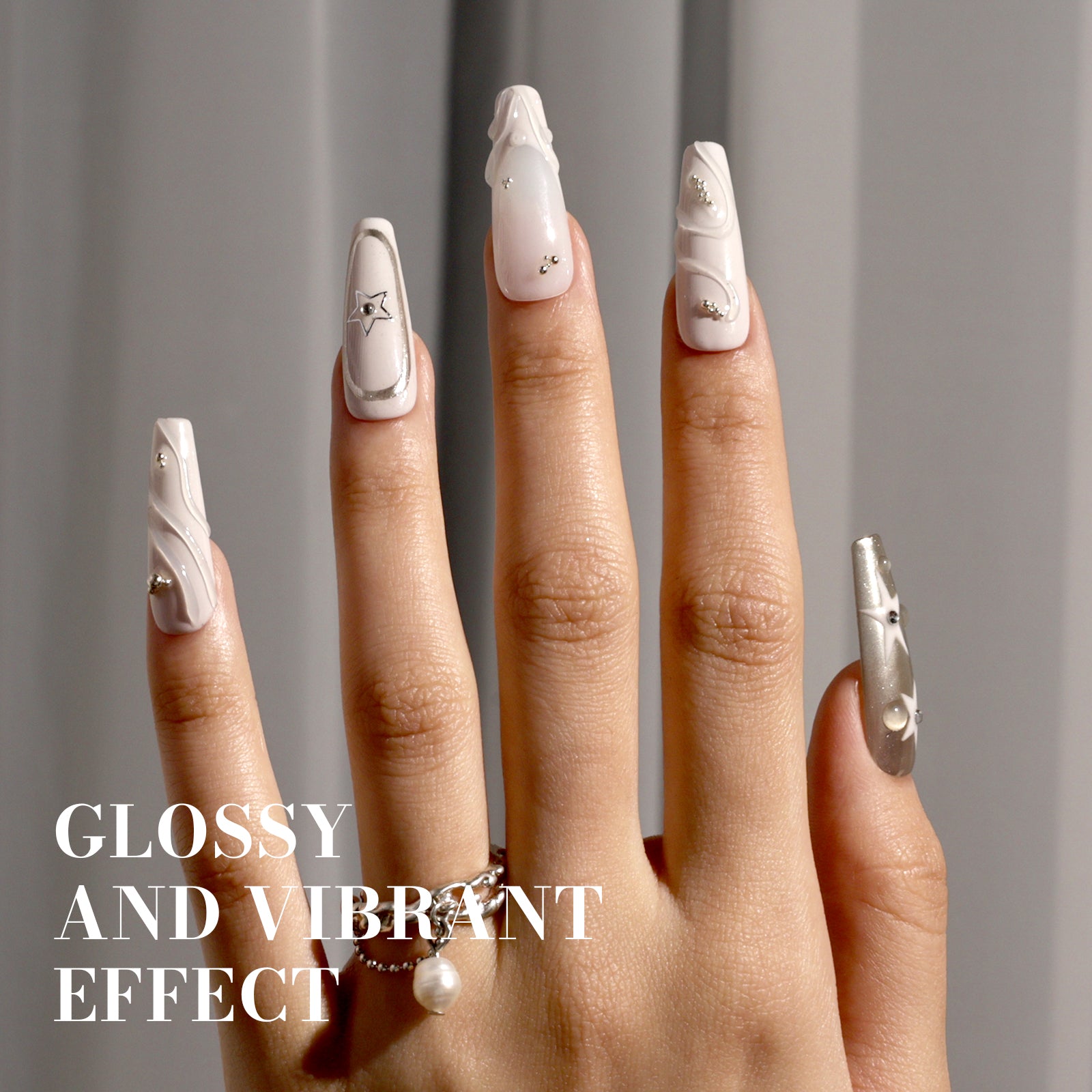 095 Glaze White  - Faster UV Curing Gel Nail Polish 0.5 fl oz/15ml