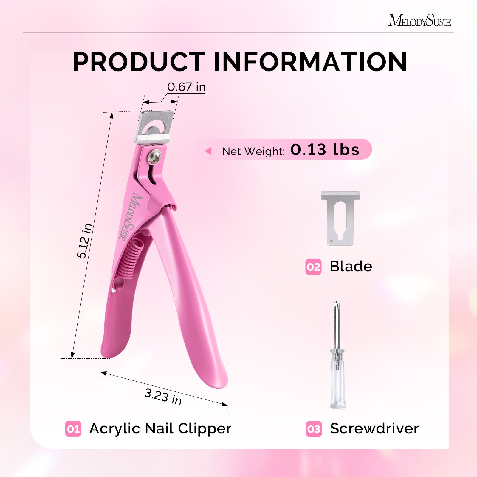 Stainless Steel Edge Cutter - Pink