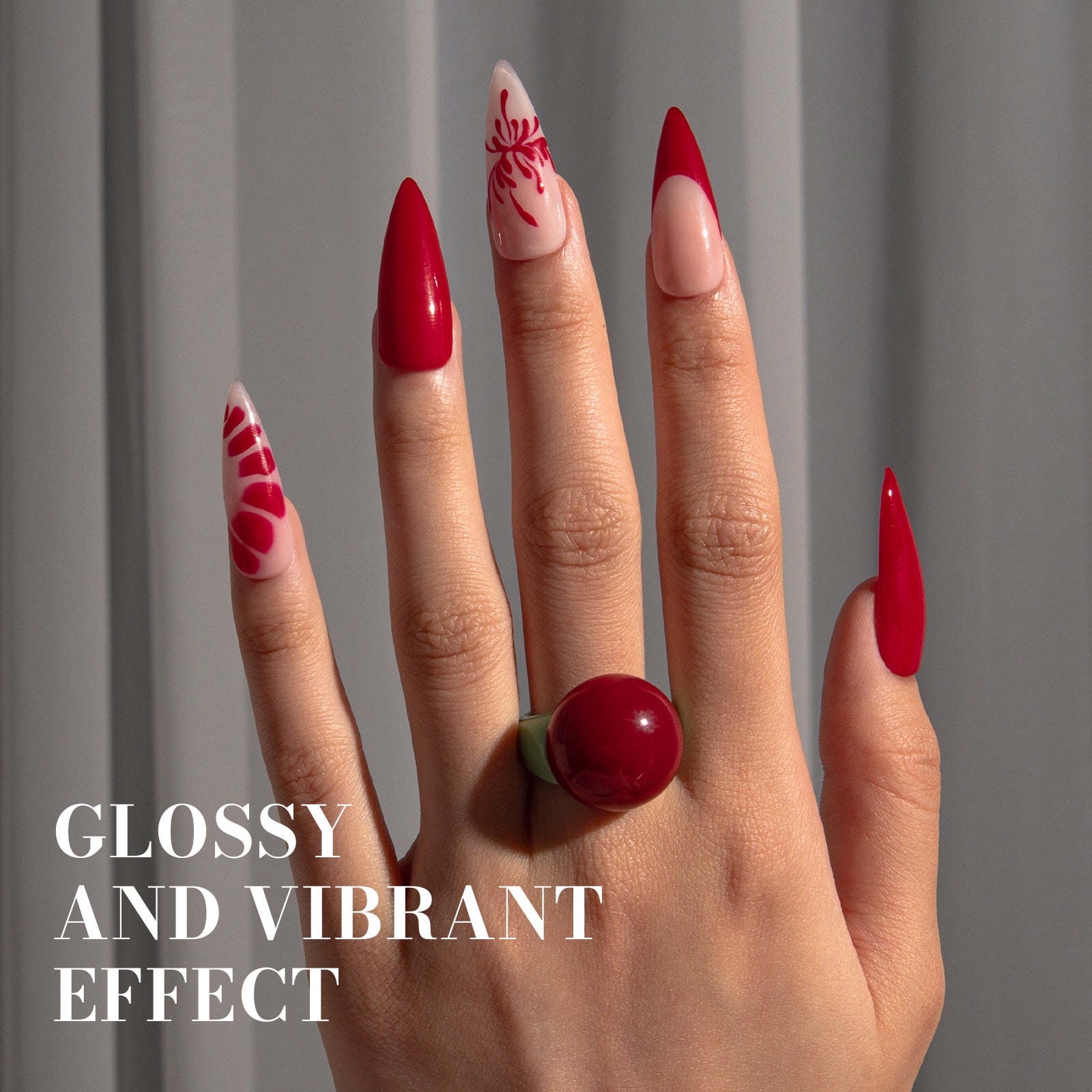 072 red - Faster UV Curing Gel Nail Polish 0.5 fl oz/15ml