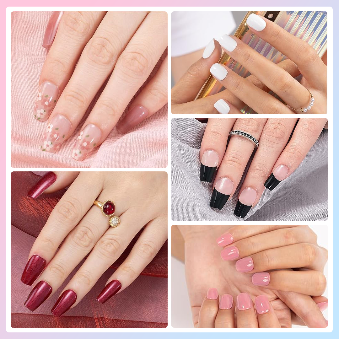 Semi Cured Gel Nail Strips Gift Box