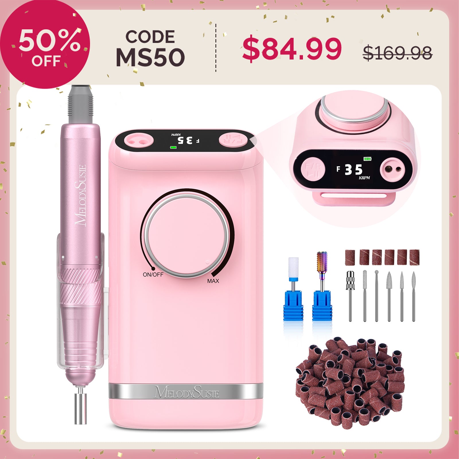 SM320G 35000RPM Rechargeable Nail Drill