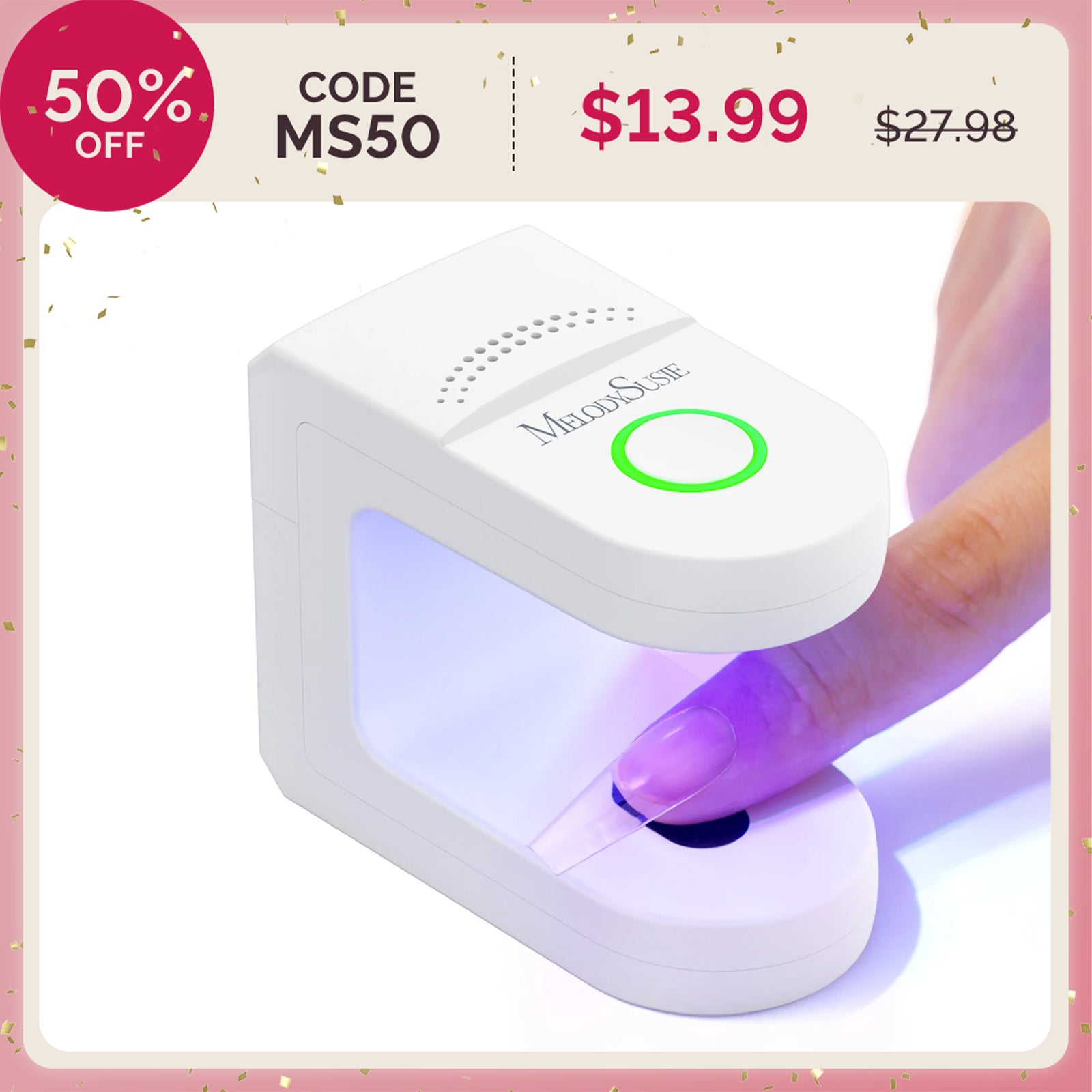 P-ART04G Rechargeable Mini LED/UV Nail Art Lamp