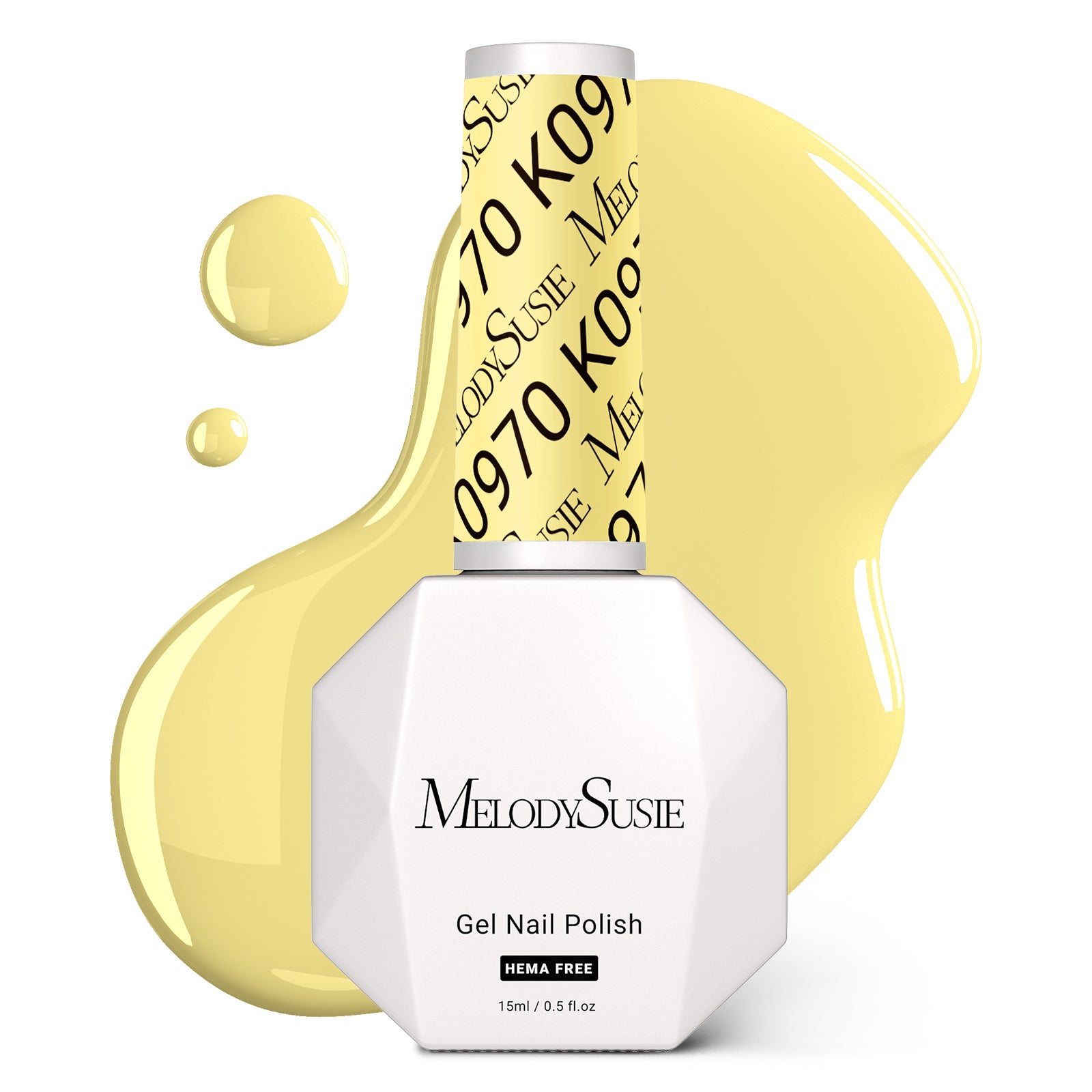 Hema Free Gel Nail Polish 0.5 fl oz/15ml - K0970 Thick Light Yellow