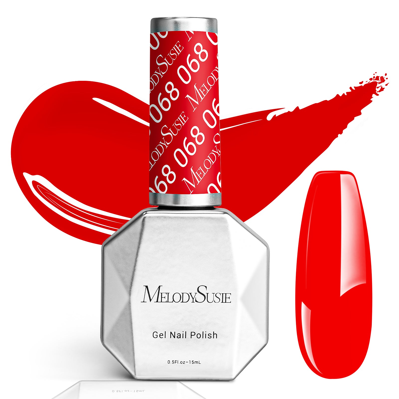 068 Bright Red - Faster UV Curing Gel Nail Polish 0.5 fl oz/15ml