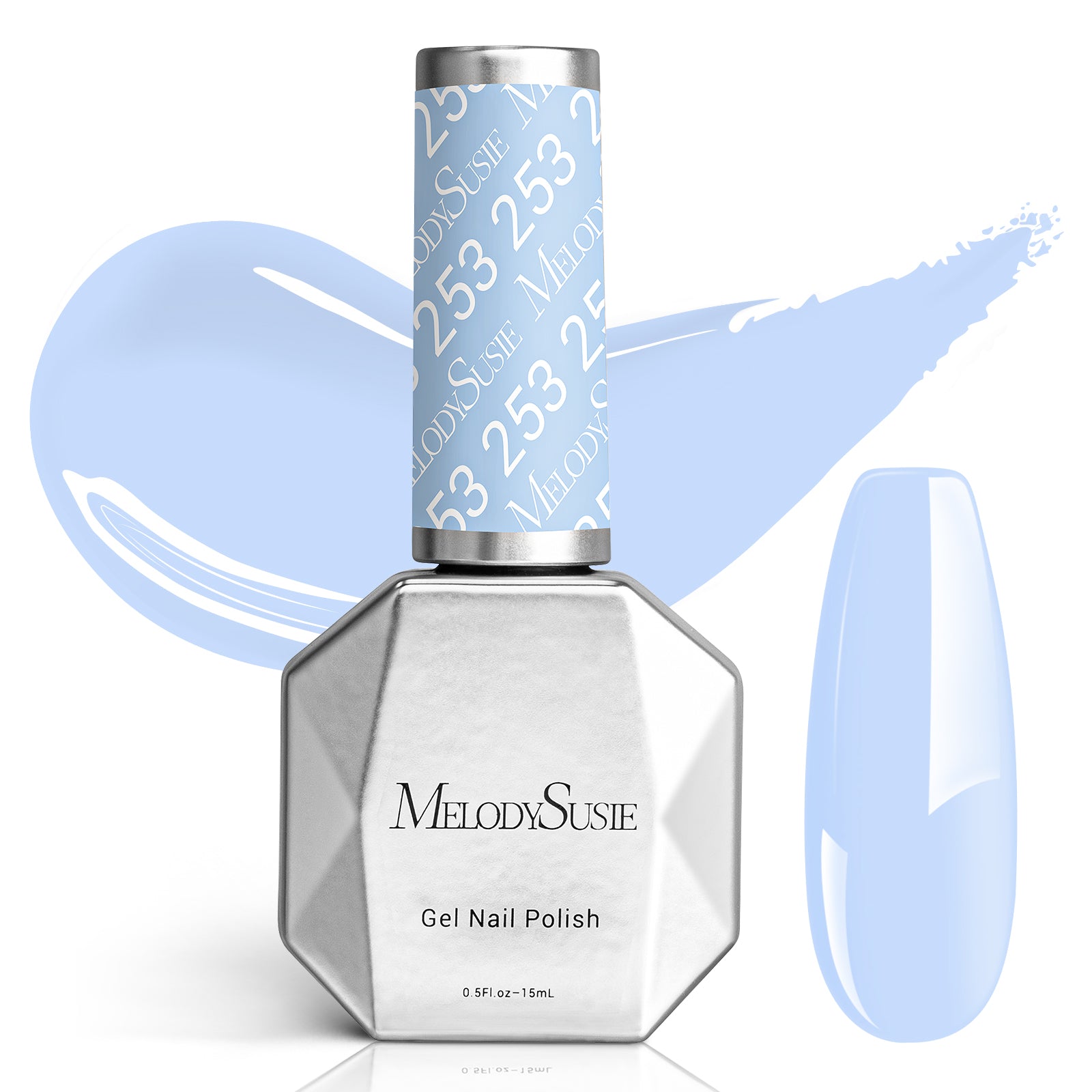 253 Light Blue - Faster UV Curing Gel Nail Polish 0.5 fl oz/15ml