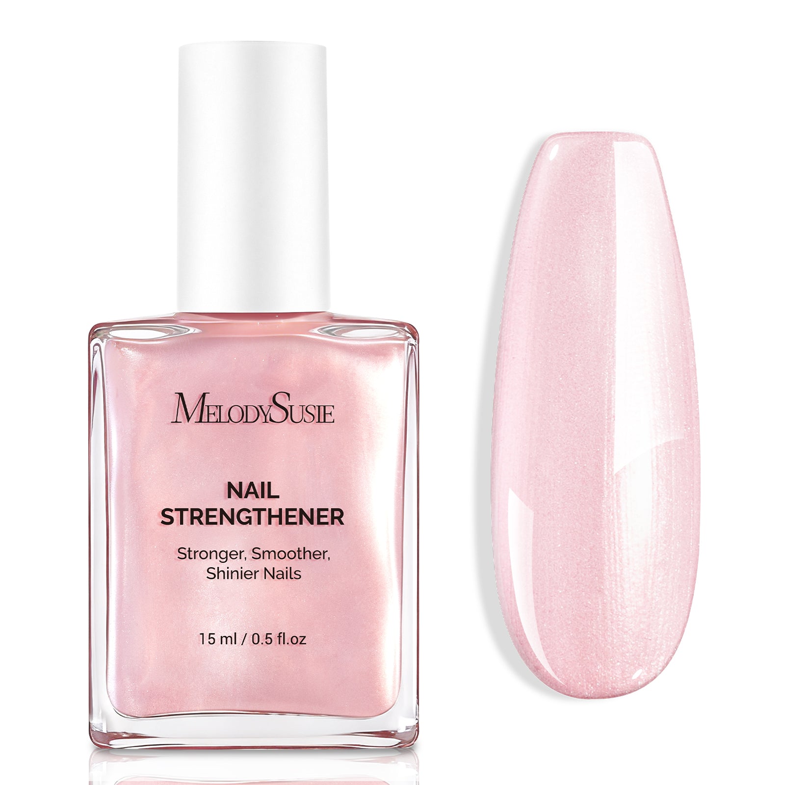 Nail Strengthener and Growth Treatment, 2-in-1 Ridge Filling Base Coat & Glossy Concealer Polish 15ml 0.5 Fl Oz