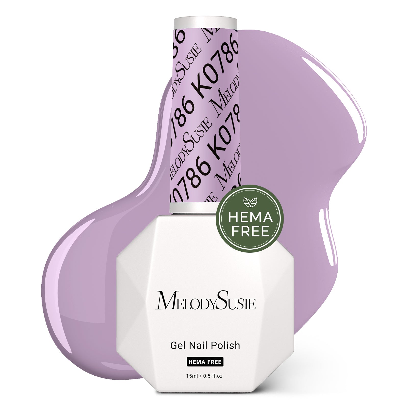 Hema Free Gel Nail Polish 0.5 fl oz/15ml - K0786 Thick Lavender Purple