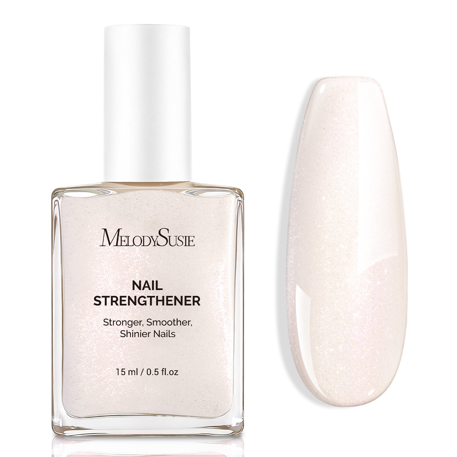Nail Strengthener and Growth Treatment, 2-in-1 Ridge Filling Base Coat & Glossy Concealer Polish 15ml 0.5 Fl Oz