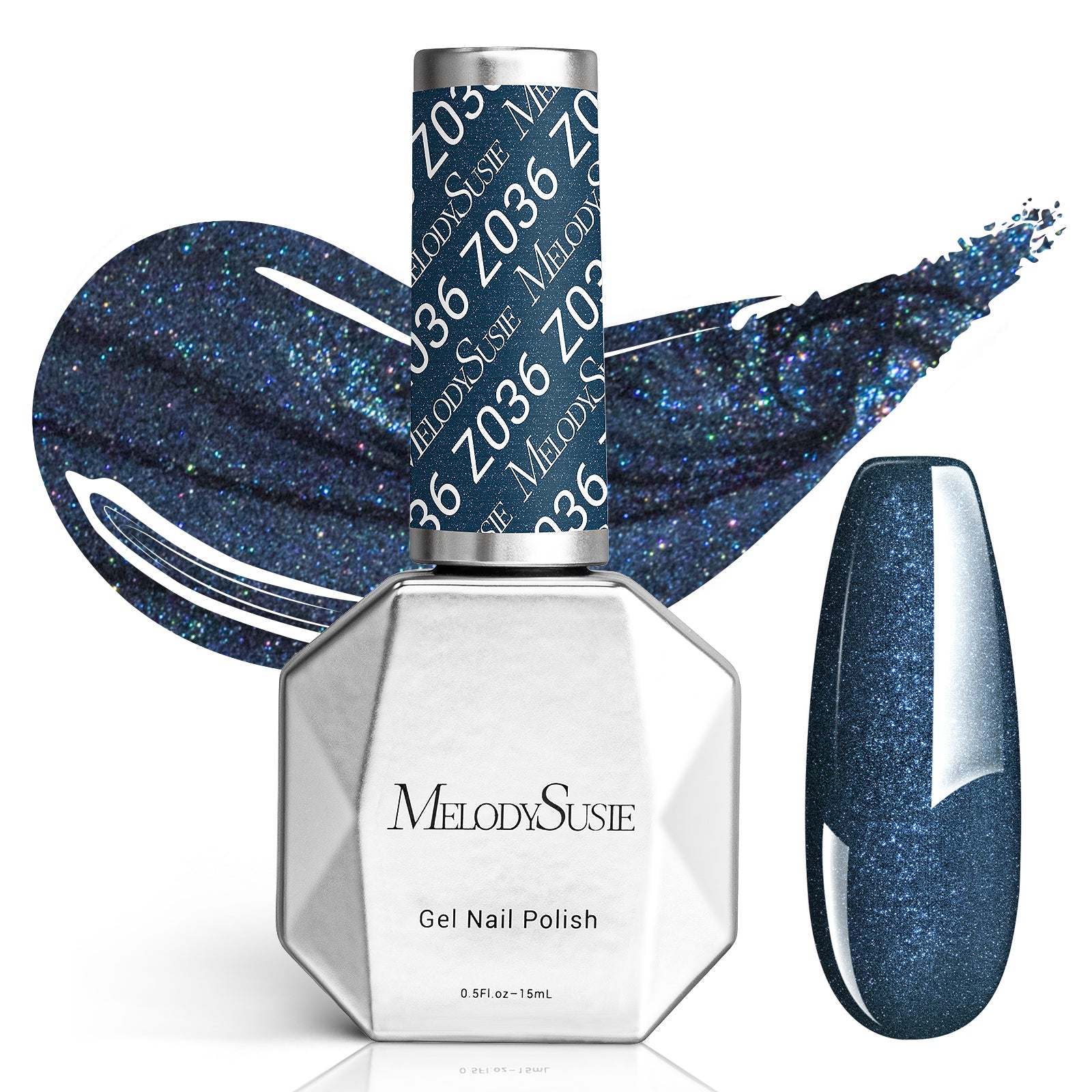 Z036 Magical Ocean Blue - Faster UV Curing Gel Nail Polish 0.5 fl oz/15ml