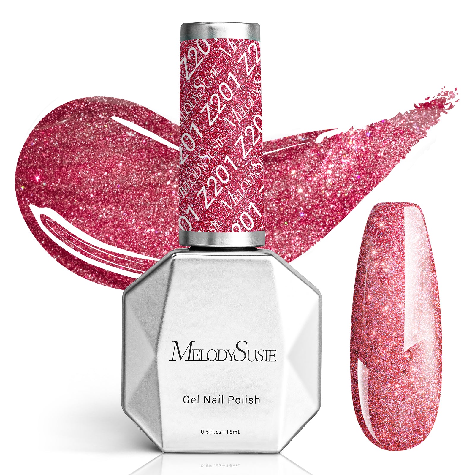 Z201 Glamour Pink  - Faster UV Curing Gel Nail Polish 0.5 fl oz/15ml