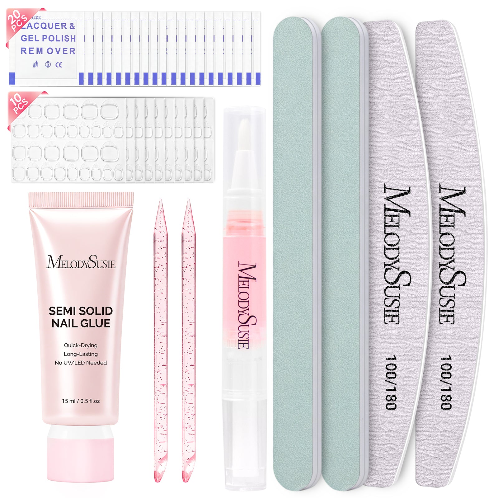 All-in-One Press-On Nails & Nail Tips Kit with Application Tools