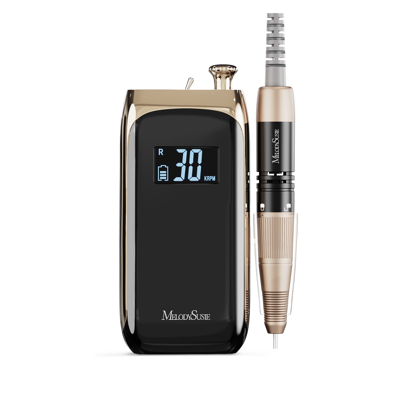 Jade(SC320C) Clip-On Vintage-Style Rechargeable Nail Drill 30,000RPM - Black