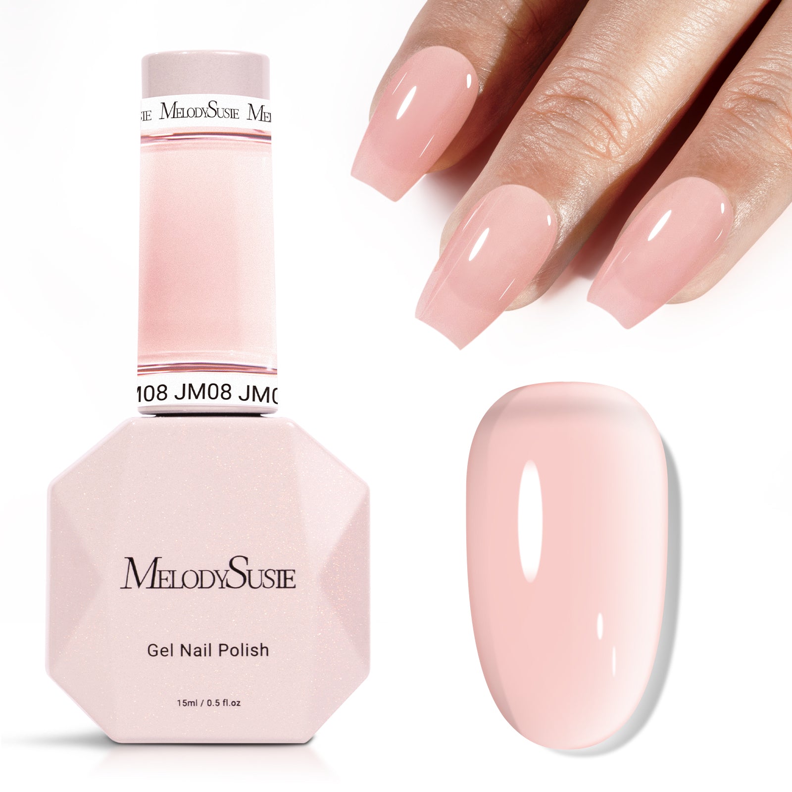 Jeweliver Jelly Gel Nail Polish 0.5 fl oz/15ml - Nude JM08