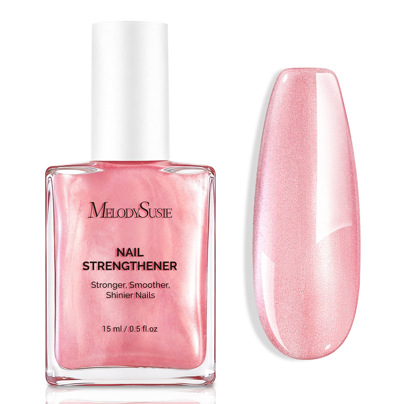 Nail Strengthener and Growth Treatment, 2-in-1 Ridge Filling Base Coat & Glossy Concealer Polish 15ml 0.5 Fl Oz