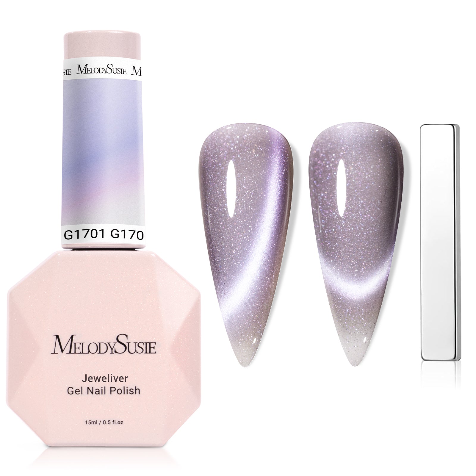 ラブコスメ Jeweliver Cat Eye Gel Nail Polish 0.5 fl oz/15ml - Nude Pink C38