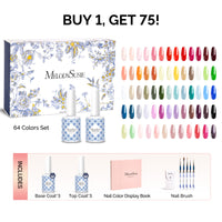 Fleurwee Plant-Based Gel Nail Polish Set - 64 Colors