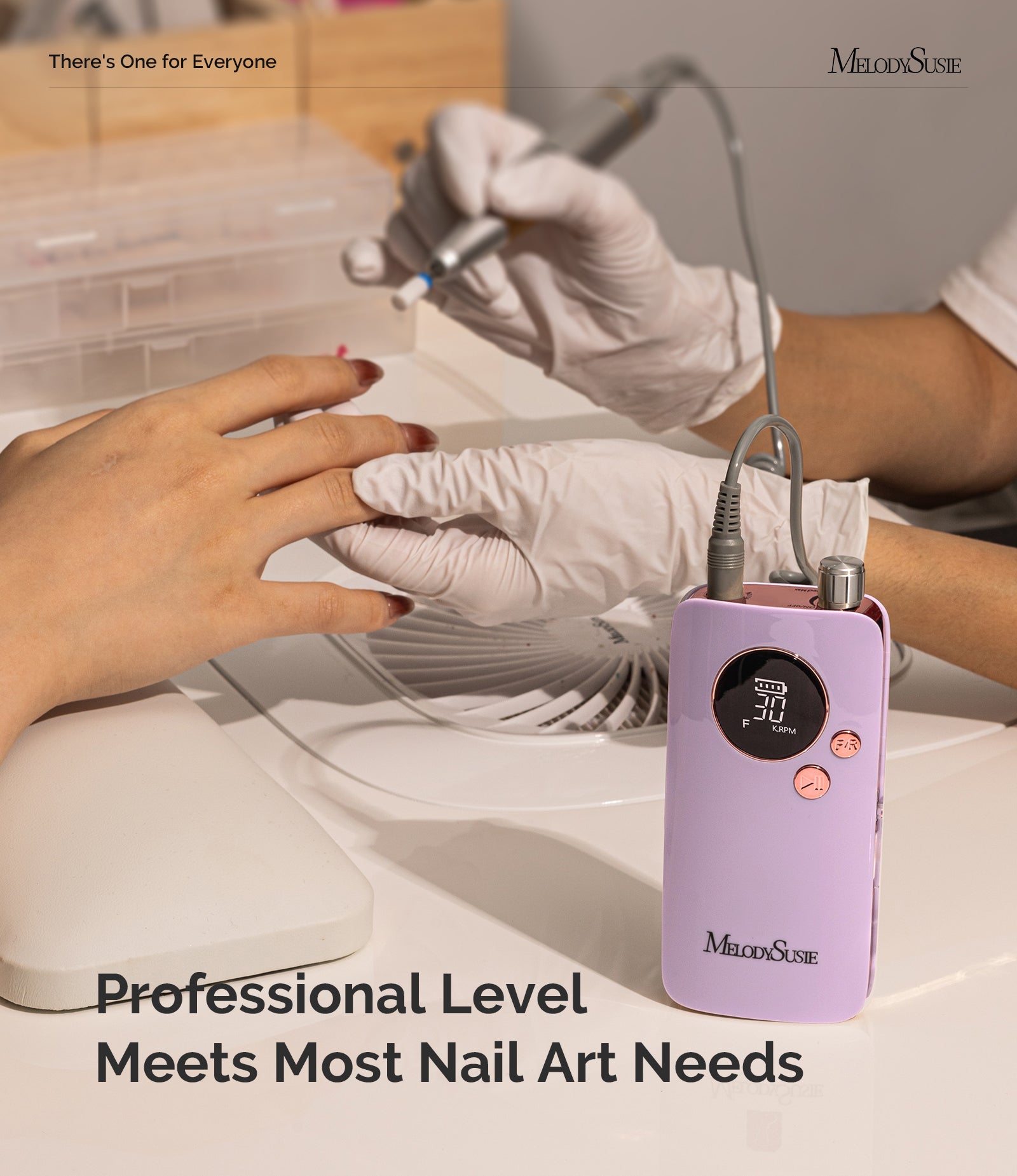 SC320F Clip-On Rechargeable Nail Drill 30,000RPM - Purple