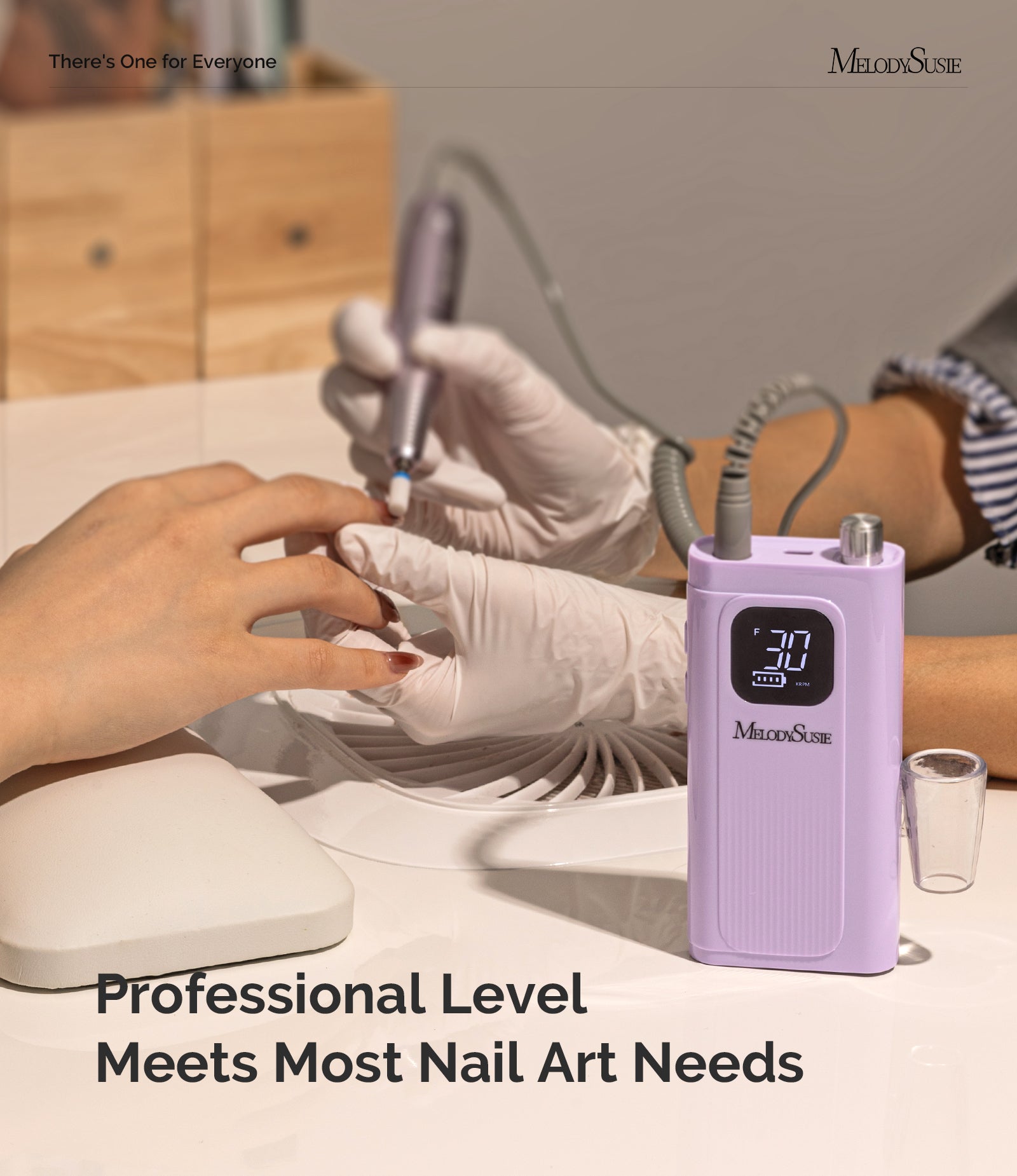 SC300F Rechargeable Nail Drill 30000RPM - Purple
