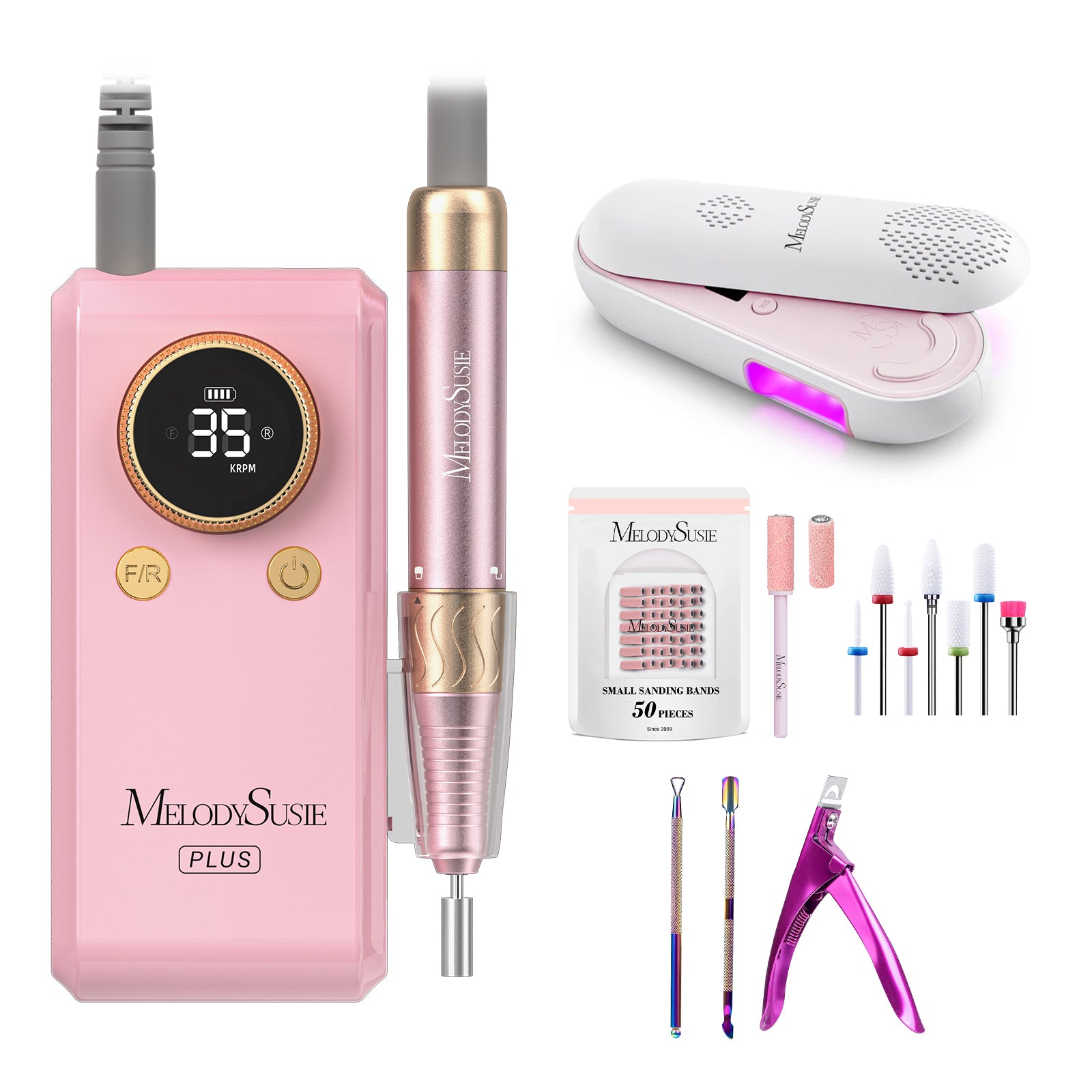 SM330G Clip-On Advanced Rechargeable 2-in-1 Nail Drill with Built-In Stand 35,000RPM