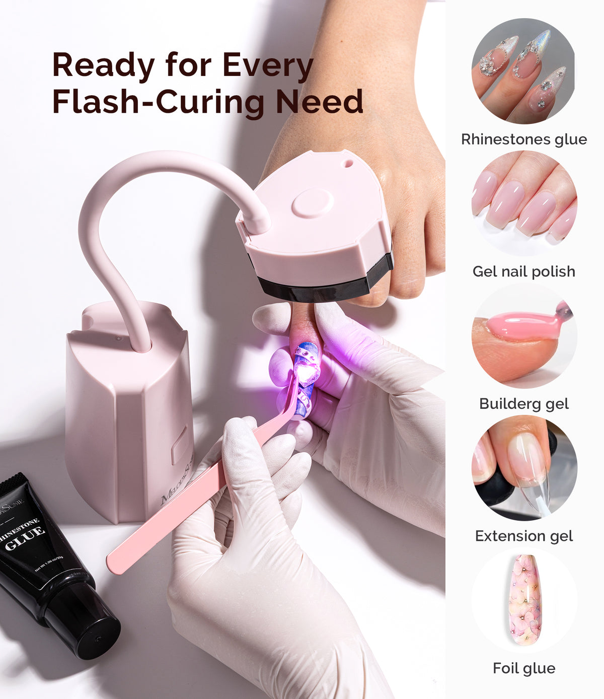 P-Art12A Cordless Motion-Sensor Gooseneck UV Nail Lamp