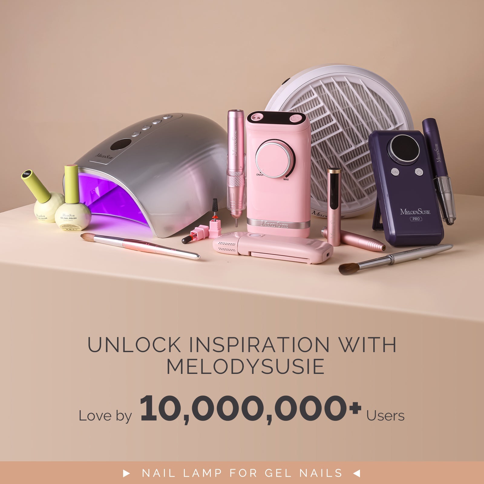 New Upgraded P-PLUS30GT Rechargeable Cordless UV/LED Nail Lamp - Pink