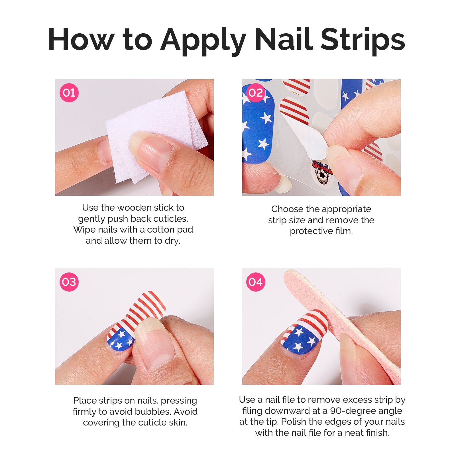 Gameday FanGlow Kit with World Cup Soccer Flag Nail Strips & Face Temporary Tattoos