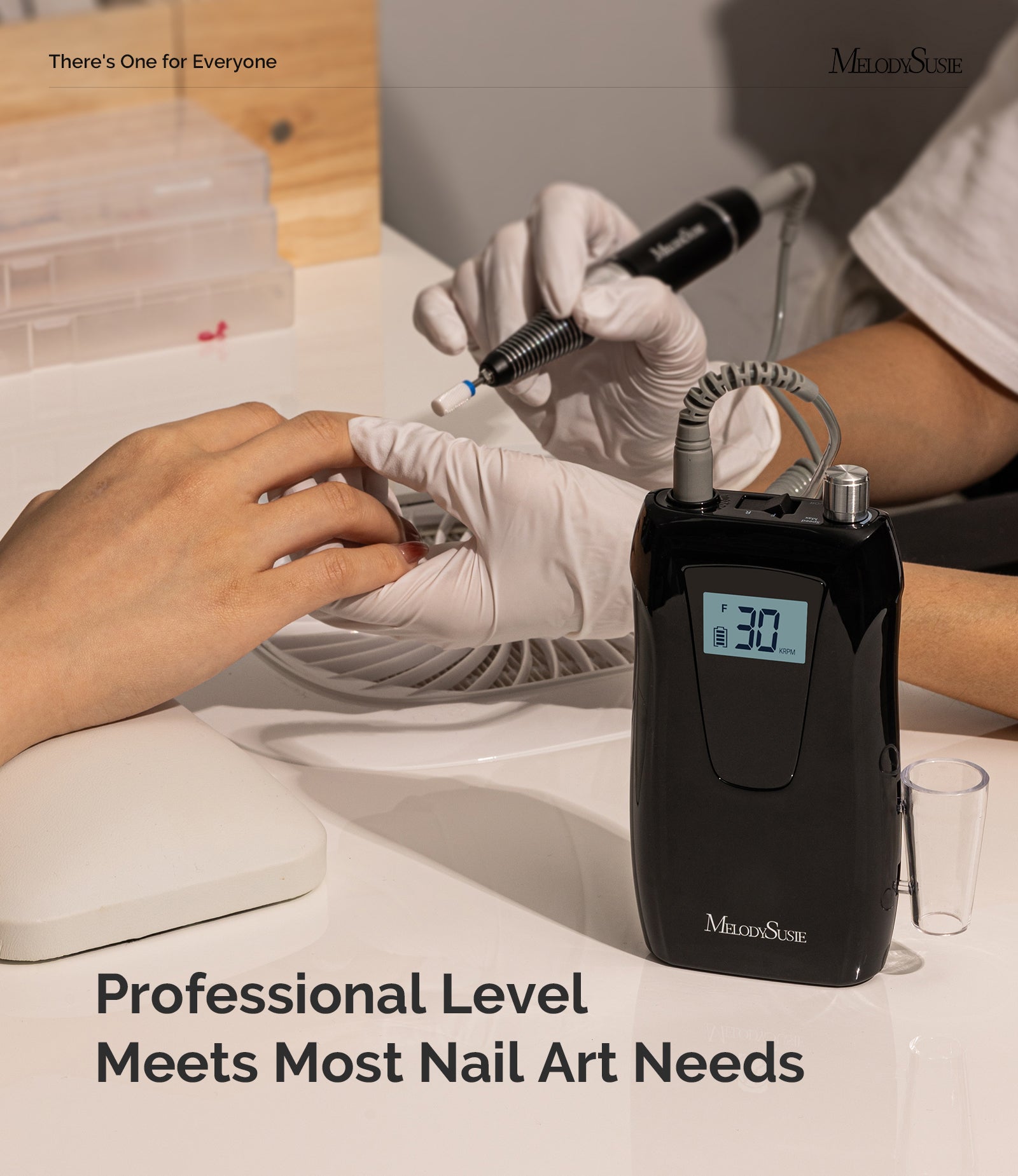 Selene(SC320D) Rechargeable Nail Drill 30,000 RPM (Black)