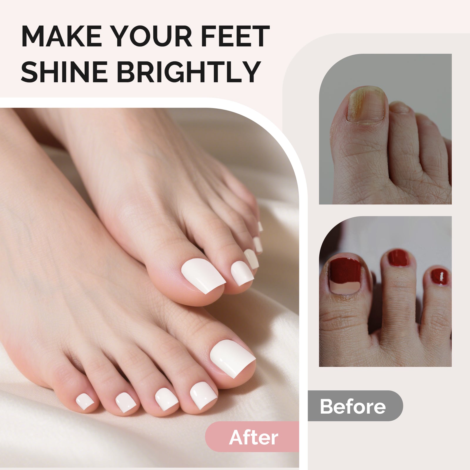300Pcs Half Matte Clear Acrylic Full Cover Toe Nail Tips