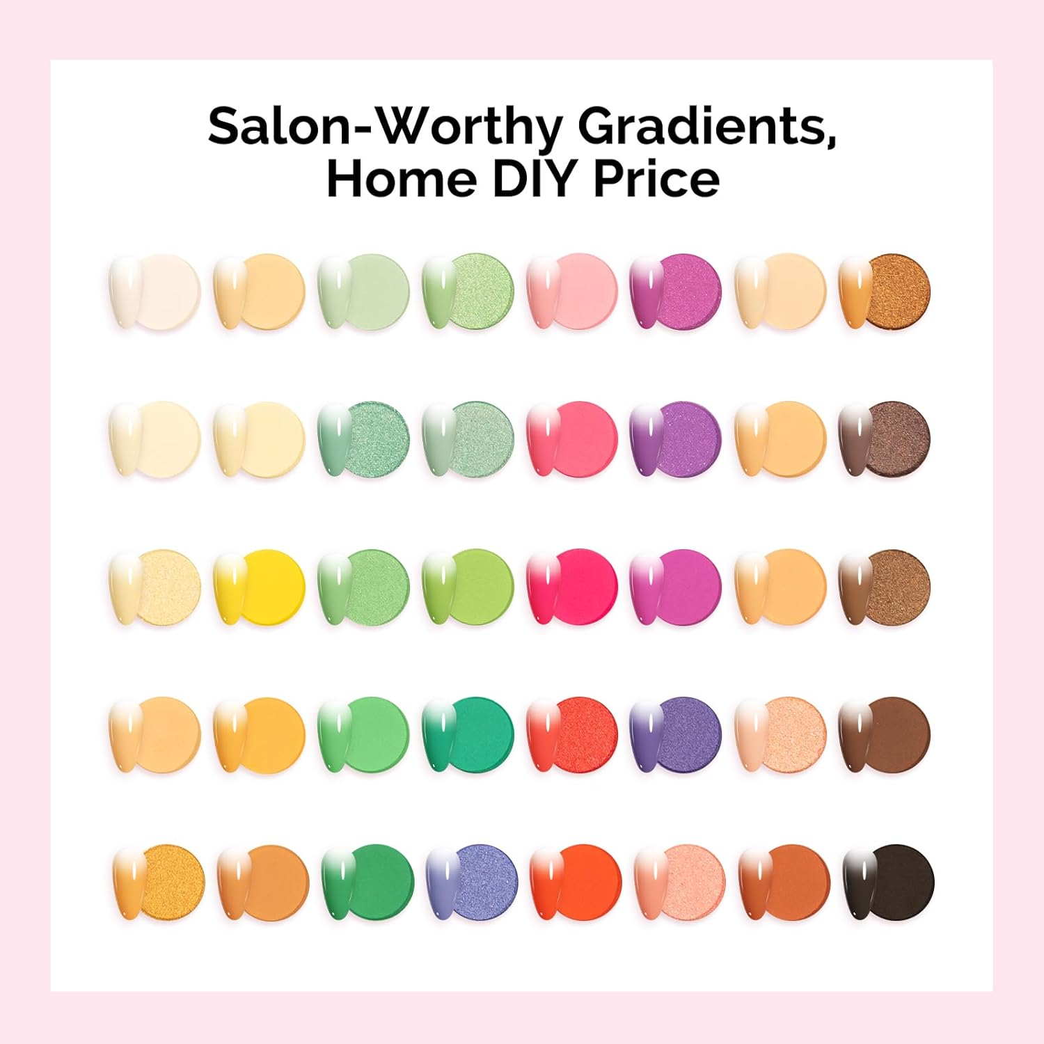 40 Colors Nail Powder Pigment Kit for Gradient Ombre Nail Art