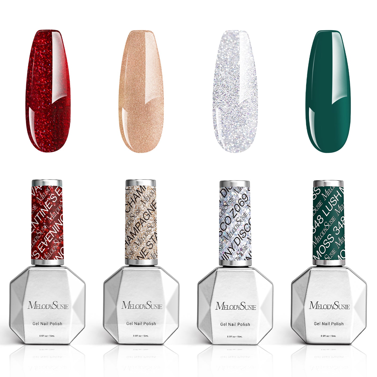 Christmas 15ml Gel Nail Polish - 4Pcs