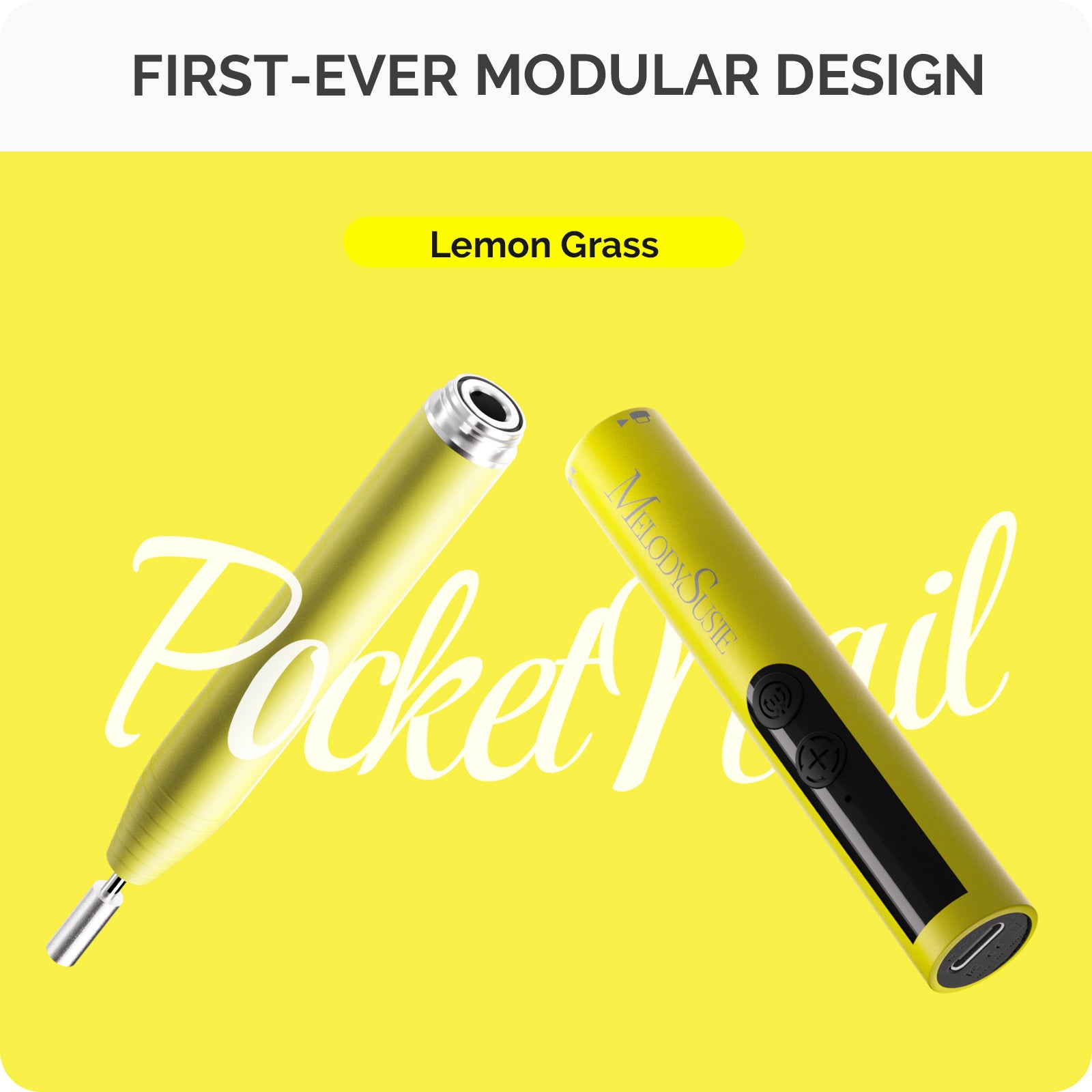 PocketNail PC100GR/PC100G Pen-Shaped Innovative Portable Rechargeable Nail Drill 20,000RPM - PC100GR Rechargeable Modular Version / Hello PC100GR PocketNail PC100GR/PC100G Pen-Shaped Innovative Portable Rechargeable Nail Drill 20,000RPM - PC100GR Rechargeable Modular Version / Hello PC100GR