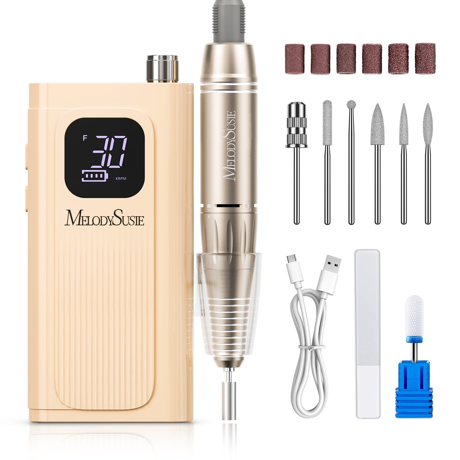 SC300E Clip-On Rechargeable Nail Drill 30,000RPM