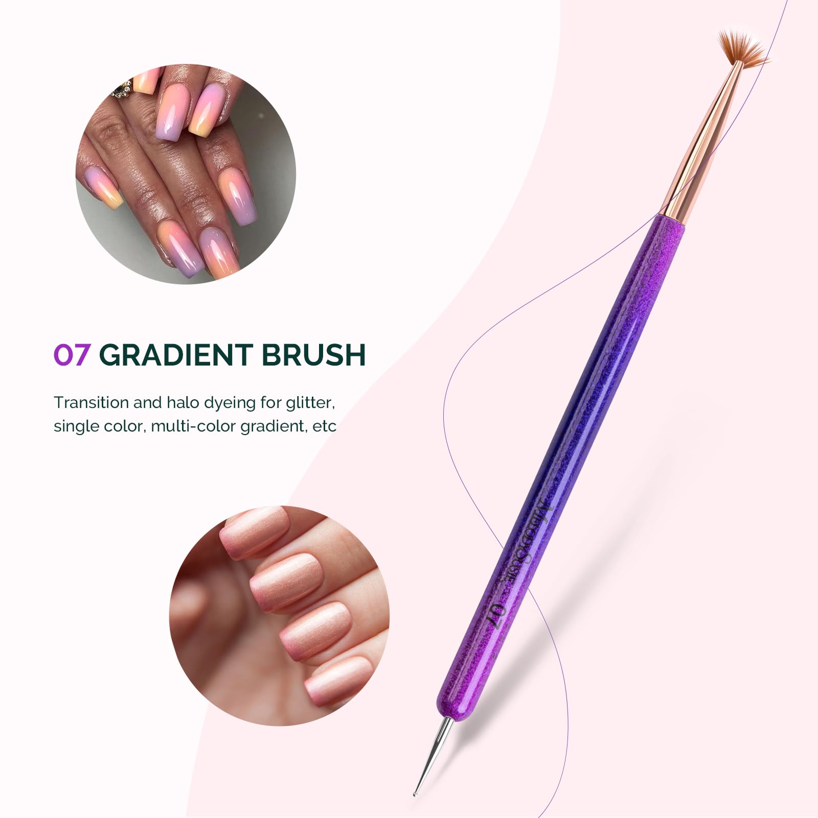 Gradient Nail Art Brushes Set (7Pcs)
