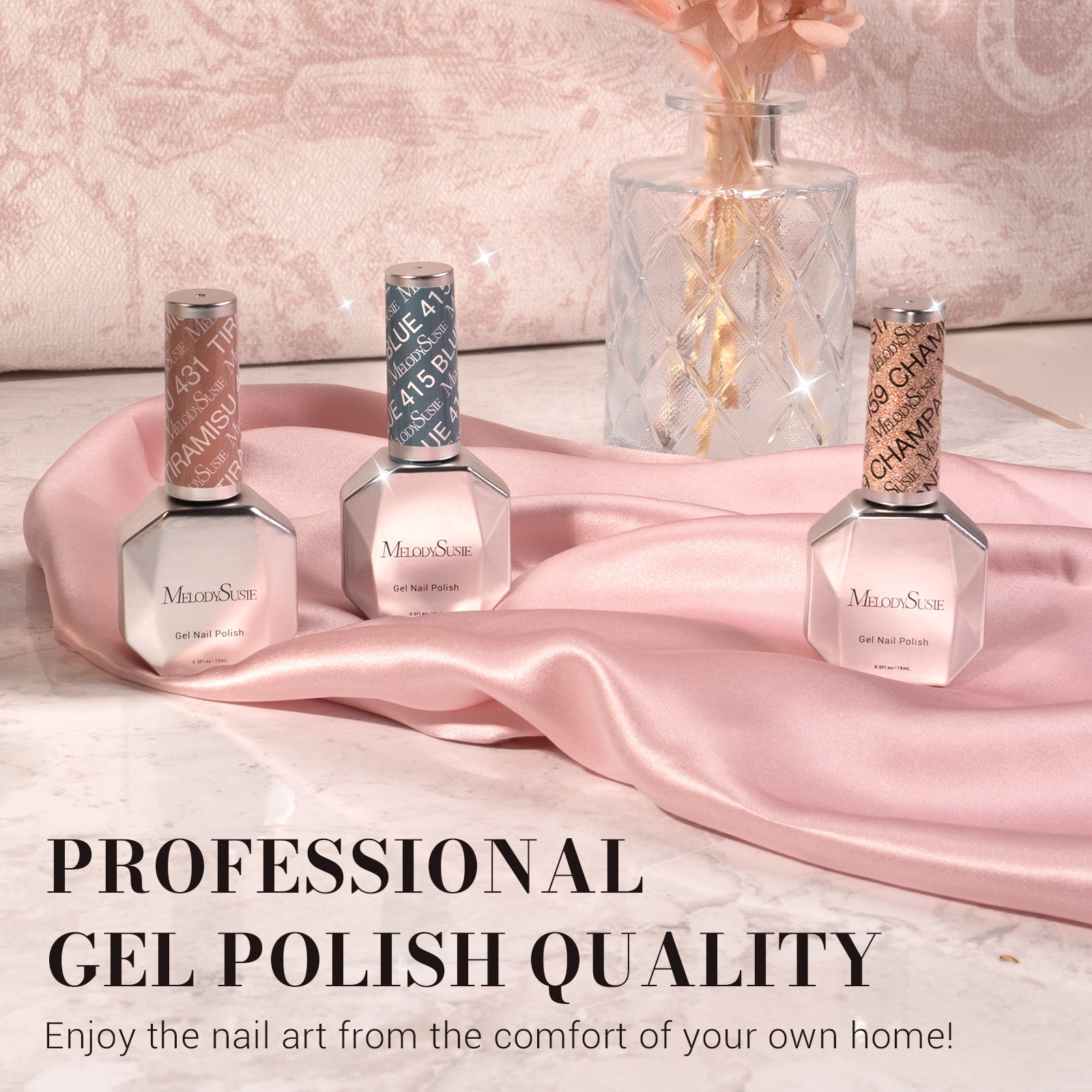 Z159 Champagne Glitter - Faster UV Curing Gel Nail Polish 0.5 fl oz/15ml